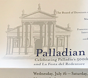 Invitation: Palladio Gala